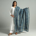 Buy  Akola Dabu Block Printed Handloom Chanderi Silk Dupatta with Zari Border 06 Online l iTokri.com