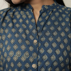  Akola Hand Block Printed Cotton Long A-Line Kurta 18 Online 