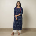 Buy Akola Hand Block Printed Cotton Pintuck Straight Kurta 06 Online at iTokri.com