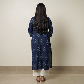 Buy Akola Hand Block Printed Cotton Pintuck Straight Kurta 06 Online at iTokri.com