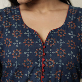 Buy Akola Hand Block Printed Cotton Straight Kurta 02 Online at iTokri.com