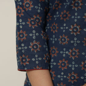 Buy Akola Hand Block Printed Cotton Straight Kurta 02 Online at iTokri.com