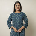 Blue - Akola Hand Block Printed Cotton Straight Kurta 29