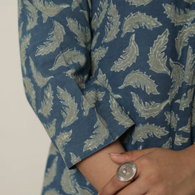 Buy Akola Hand Block Printed Cotton A-Line Kurta for Women