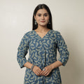 Buy Akola Hand Block Printed Cotton A-Line Kurta for Women