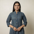  Akola Hand Block Printed Cotton Long A-Line Kurta 18 Online 
