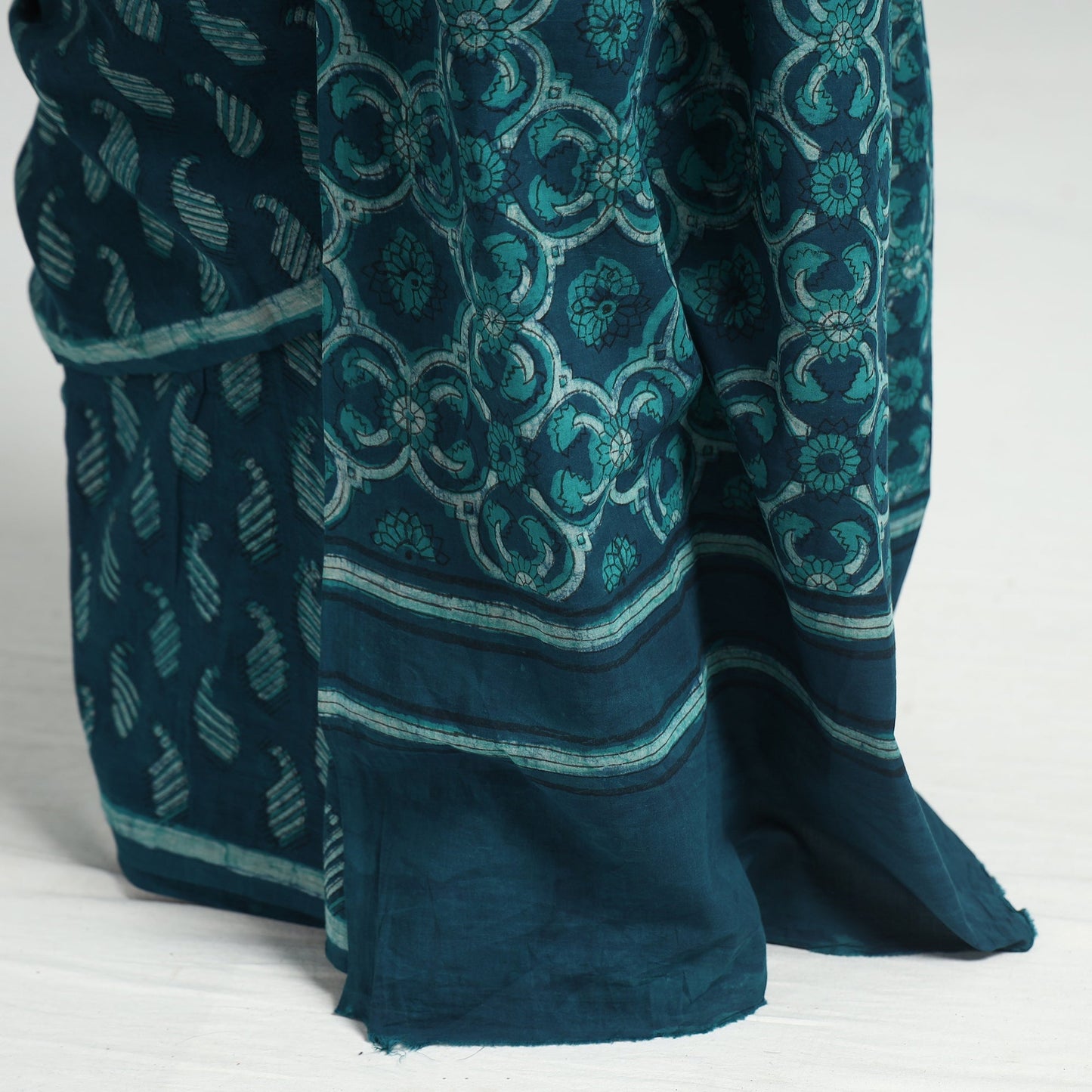  Akola Hand Block Printed Cotton Saree 