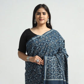 block printed saree