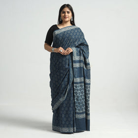  Akola Hand Block Printed Cotton Saree 