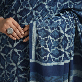 Buy Akola Hand Block Printed Cotton Saree Online at iTokri.com