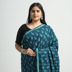  Akola Hand Block Printed Cotton Saree 
