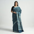 block printed saree
