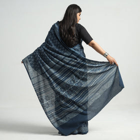 Buy Akola Hand Block Printed Cotton Saree Online at iTokri.com