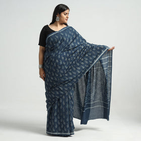  Akola Hand Block Printed Cotton Saree 