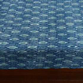 Blue Akola Print with Kalamkari Patch Cotton Bedsheet Set