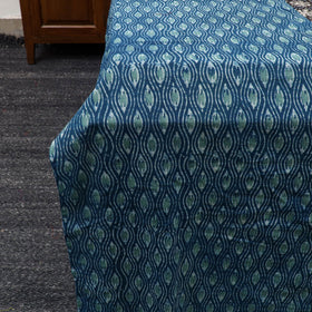 Blue Akola Print with Kalamkari Patch Cotton Bedsheet Set