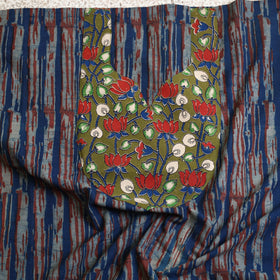 Blue - akola patchwork cotton unstitched kurta material