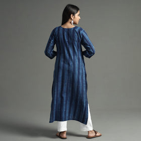  Akola Block Printed Cotton Long Straight Kurta 