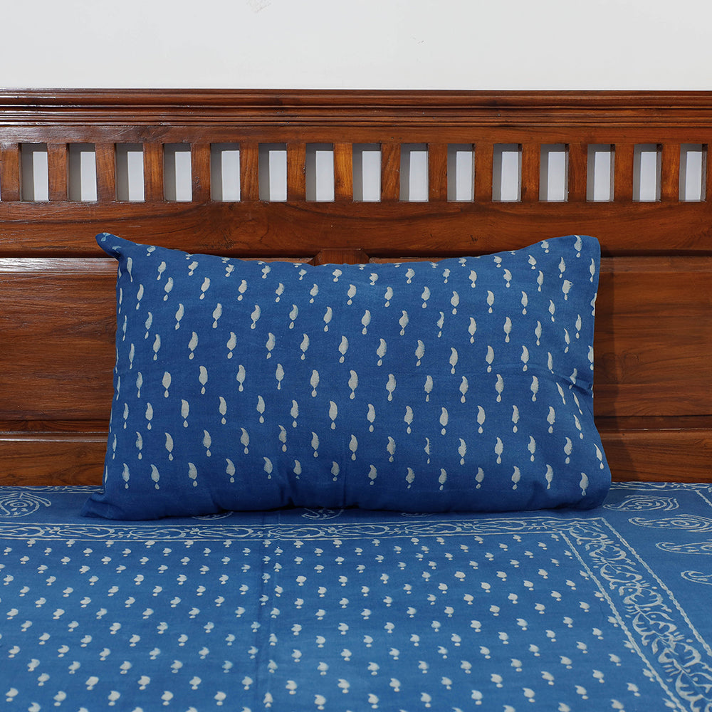  Akola Block Printing Jhiri Pure Handloom Cotton Single Bedcover Online at iTokri.com