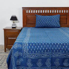  Akola Block Printing Jhiri Pure Handloom Cotton Single Bedcover Online at iTokri.com