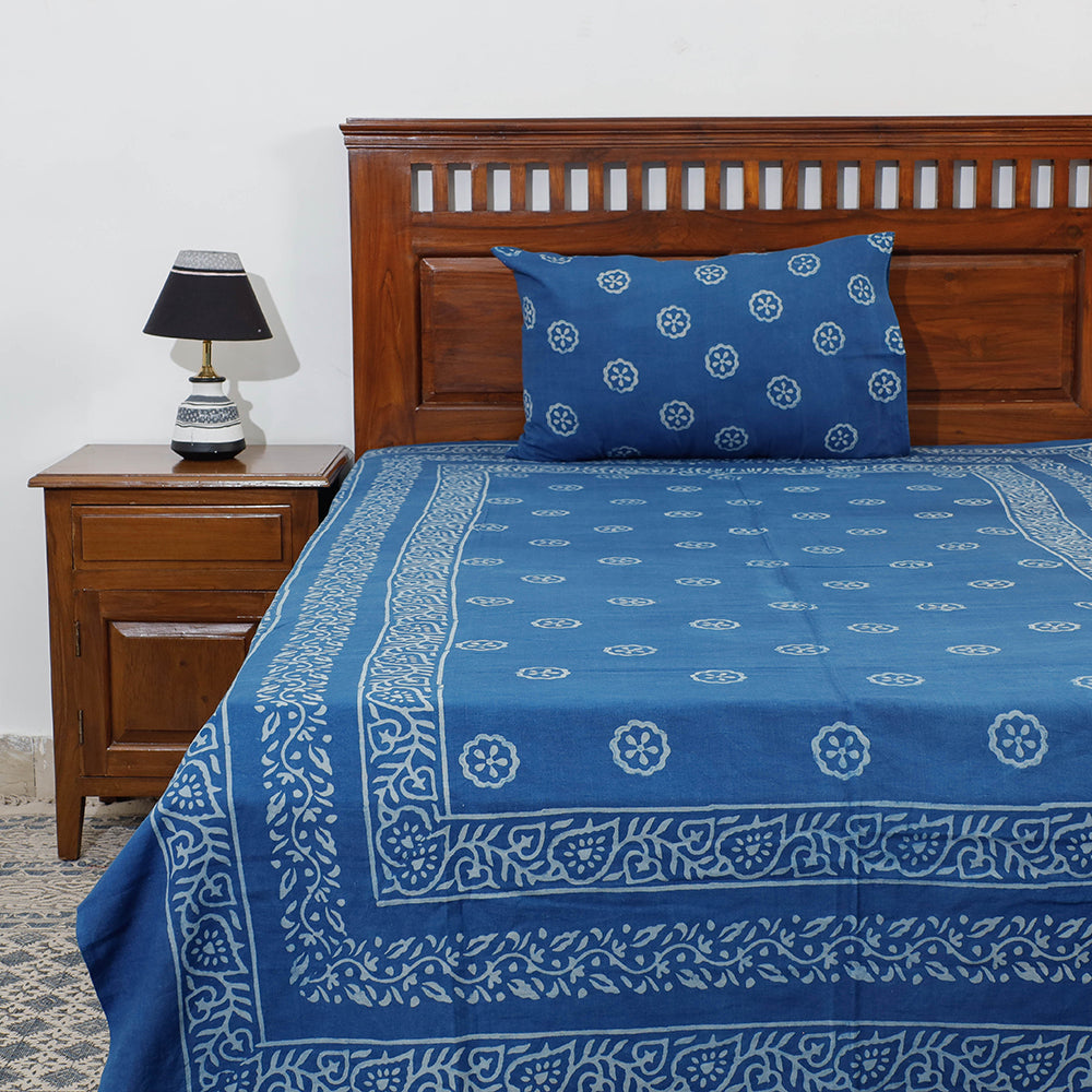  Akola Block Printing Jhiri Pure Handloom Cotton Single Bedcover 
