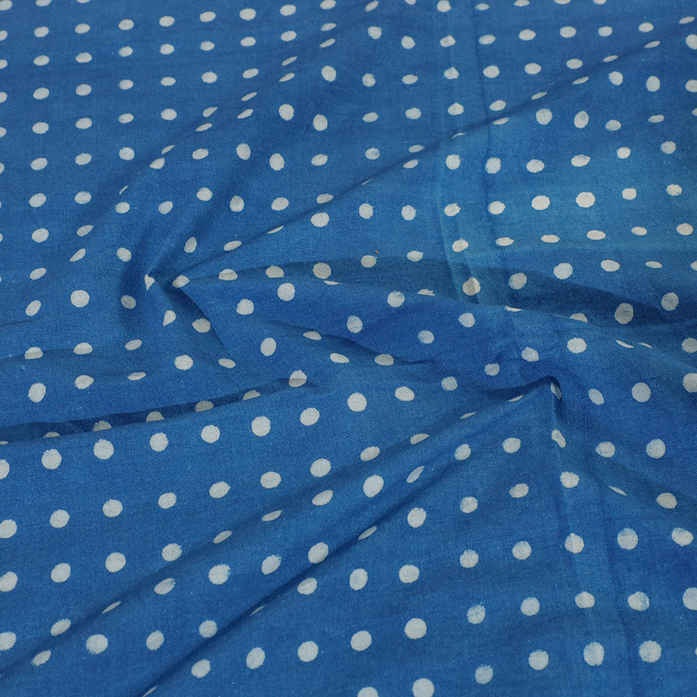 Blue - Akola Block Printing Jhiri Pure Handloom Cotton Single Bedcover (94 x 59 in)