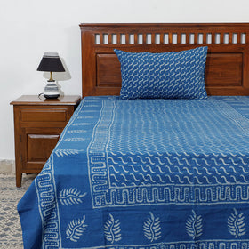 Buy Akola Block Printing Jhiri Pure Handloom Cotton Single Bedcover Online at iTokri.com