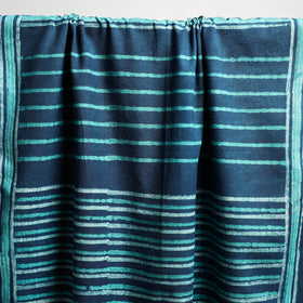 Blue Akola Block Print Pure Handloom Cotton Towel Online