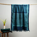 Blue Akola Block Print Pure Handloom Cotton Towel Online