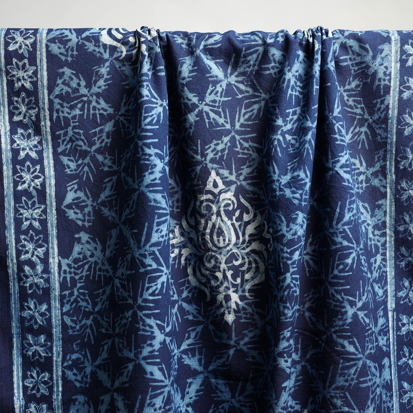 Blue - akola pure handloom cotton towel 19 - handcrafted