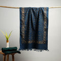 Blue Akola Block Print Pure Handloom Cotton Towel