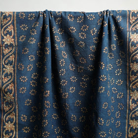 Blue Akola Block Print Pure Handloom Cotton Towel