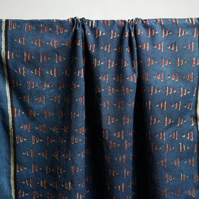 Blue Akola Block Print Pure Handloom Cotton Towel 