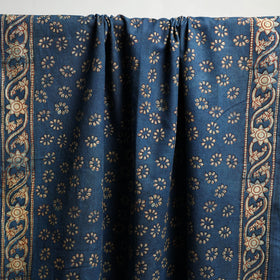 Blue Akola Block Print Pure Handloom Cotton Towel 