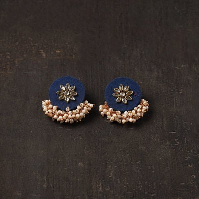 Amaira fabart earrings with kundan & beads - handcrafted