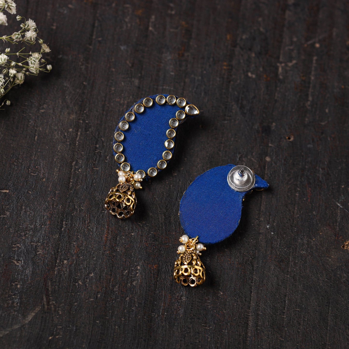 Buy Anvika Stone Work Fabart Earrings