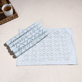  Applique Cut Work Cotton Table Mats (set of 6) 