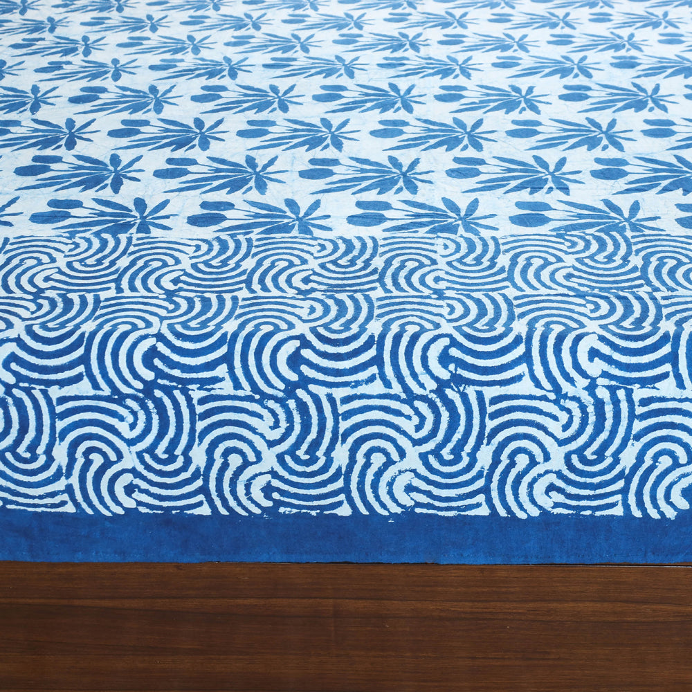 Buy Block Art Print Cotton Double Bindaas Bed Sheet