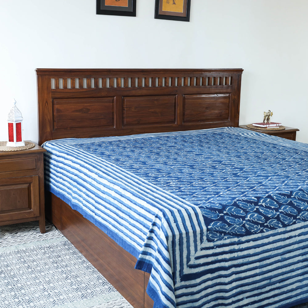  Block Art Print Cotton Double Bindaas Bed Sheet