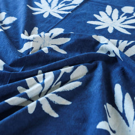 Blue -Block Art Print Cotton Single Bindaas Bed Sheet (93 x 60 in)