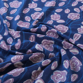 Blue -Block Art Print Cotton Single Bindaas Bed Sheet (93 x 60 in)