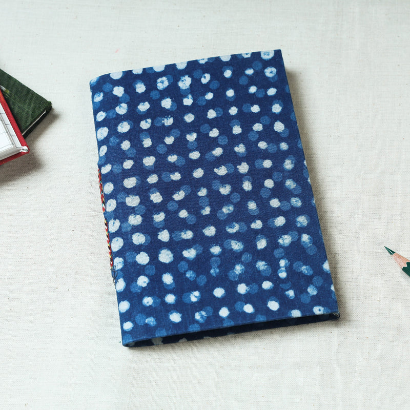  Art Block Print Fabric Cover Handmade Paper Notebook 