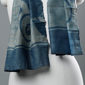 Buy Block Art Print Natural Dyed Tussar Silk Bindaas Stole