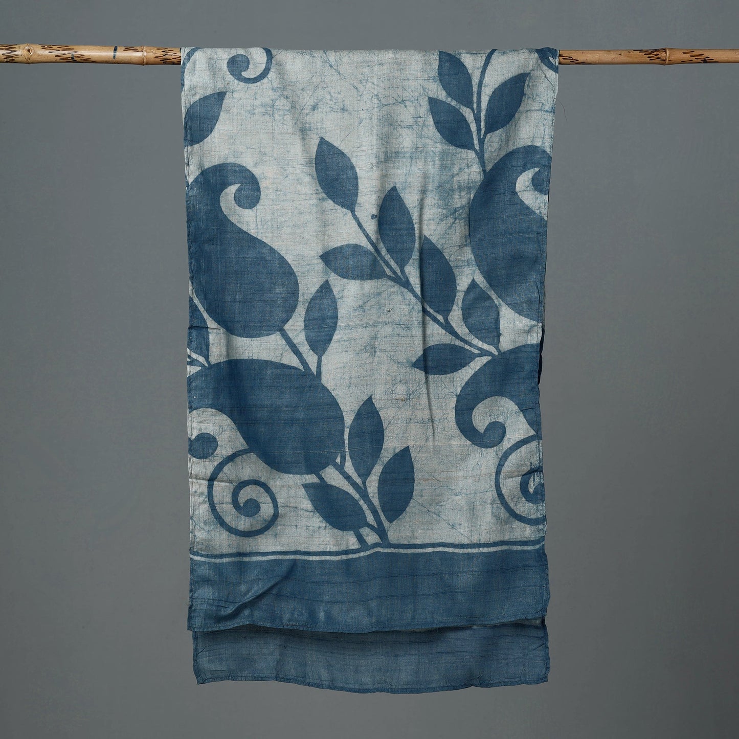 Buy Block Art Print Natural Dyed Tussar Silk Bindaas Stole