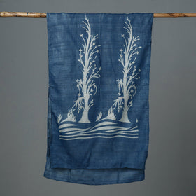 Buy Block Art Print Natural Dyed Tussar Silk Bindaas Stole