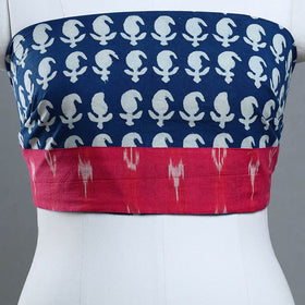 Blue - art printed bindaas cotton blouse piece 11