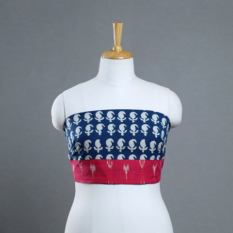 Blue - art printed bindaas cotton blouse piece 11