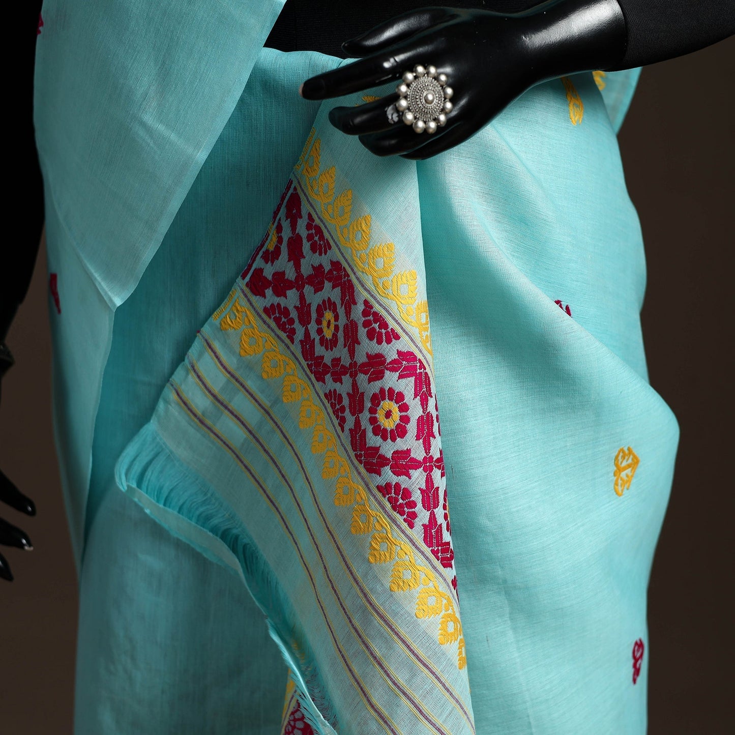 Assam handloom silk cotton mekhela chador with blouse piece