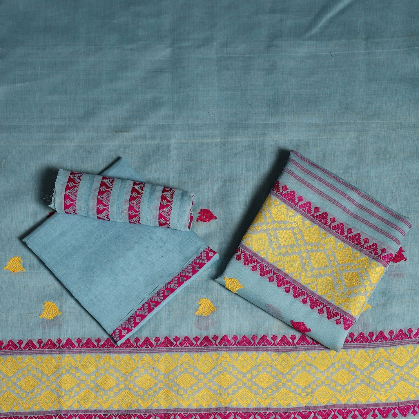 Assam handloom silk cotton mekhela chador with blouse piece