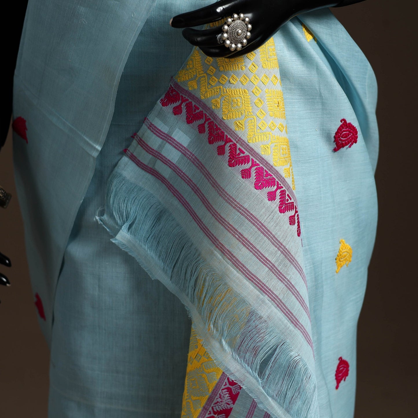 Assam handloom silk cotton mekhela chador with blouse piece